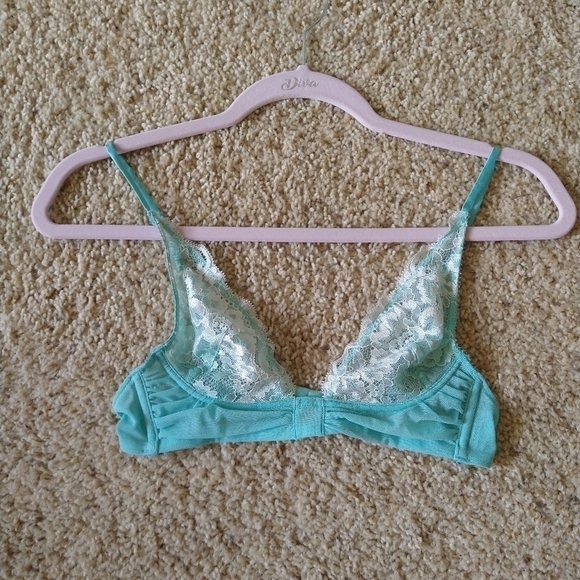 Intimately by Free People Women’s Fools Gold Underwire Bra Teal 32A Bralette - Picture 2 of 8